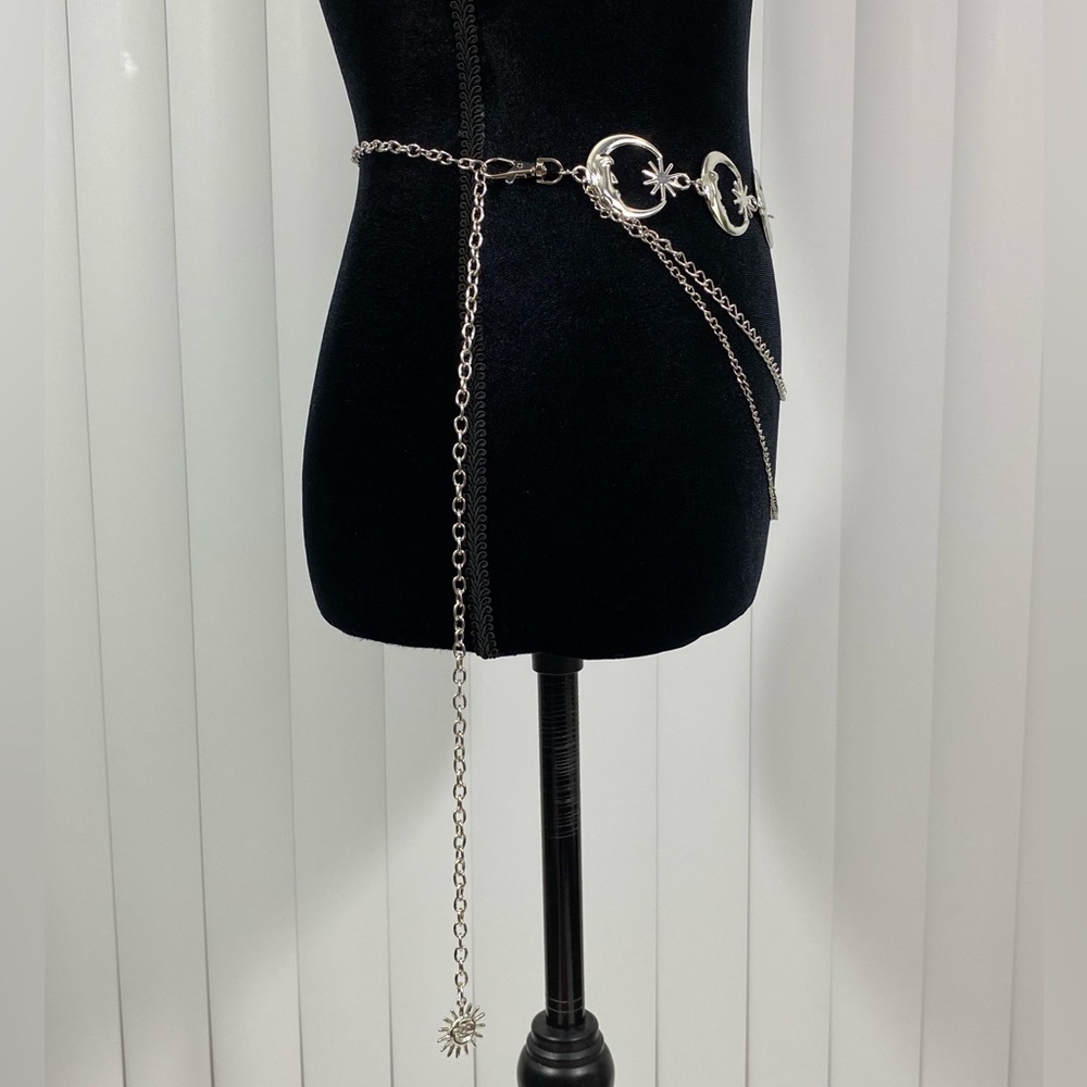 Celestial Crescent Moon Multi Layer Chain Stateme… - image 5